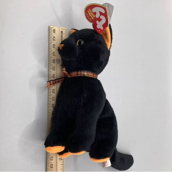 TY Beanie Babies SNEAK Black Cat, Halloween decoration, Tag Errors, Rare, 2010 - Picture 4 of 9